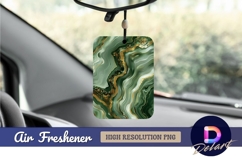 Green and gold agate marble Air Freshener PNG Product Image 1