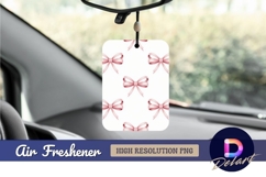Pink watercolor bows seamless pattern air freshener Product Image 1