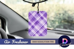Purple plaid pattern air freshener png Product Image 1