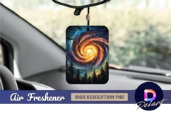 Forest galaxy cosmic swirl night sky Air Freshener PNG Product Image 1