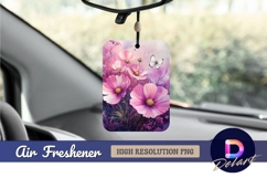 Watercolor pink cosmos flowers and Air Freshener PNG Product Image 1