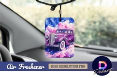 Watercolor purple antique car amidst Air Freshener PNG Product Image 1