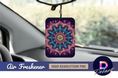 Colorful floral mandala ornament air freshener png Product Image 1
