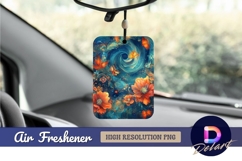 Dreamy floral and butterfly abstract Air Freshener PNG Product Image 1