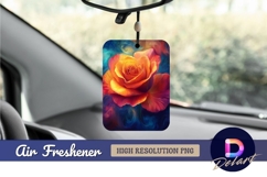 Abstract rose painting artistic floral Air Freshener PNG Product Image 1