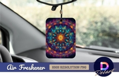 Ornate floral mandala design in jewel Air Freshener PNG Product Image 1