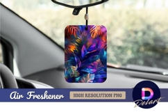 Vibrant tropical leaves air freshener png design Product Image 1