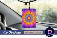 Colorful floral mandala art for Air Freshener PNG Product Image 1