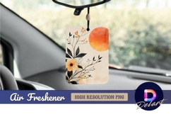 Floral art with sun Air Freshener PNG Product Image 1