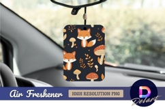 Foxes mushrooms and leaves Air Freshener PNG Product Image 1