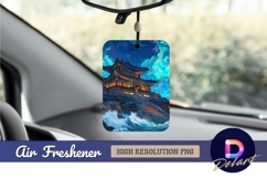 Korean temple above sea at Air Freshener PNG Product Image 1