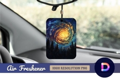 Galaxy over forest Air Freshener PNG Product Image 1