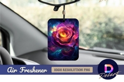 Abstract cosmic rose with nebula Air Freshener PNG Product Image 1
