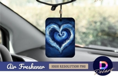 Blue abstract heart painting air freshener png Product Image 1