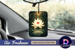 Lotus heart serenity romantic illustration air freshener png Product Image 1