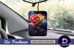 Cosmic rose flower against space Air Freshener PNG Product Image 1