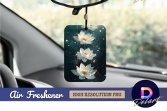 Floating white lotus flowers with Air Freshener PNG Product Image 1