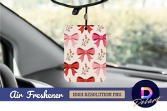 Pink and red bows seamless pattern Air Freshener PNG Product Image 1