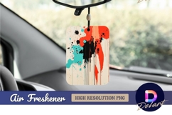 Abstract colorful splatter paint artistic Air Freshener PNG Product Image 1