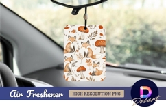 Fox mushroom seamless pattern watercolor Air Freshener PNG Product Image 1