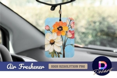 Floral painting with impasto texture on Air Freshener PNG Product Image 1