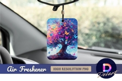 Butterfly tree artwork colorful whimsical air freshener png Product Image 1