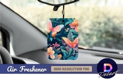 Butterflies and flowers elegant tropical Air Freshener PNG Product Image 1