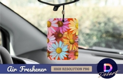 Colorful floral daisies pattern Air Freshener PNG Product Image 1