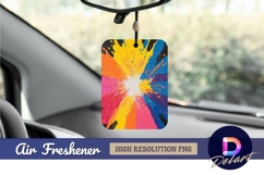 Colorful paint splatter background design air freshener png Product Image 1