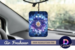 Blue and purple watercolor lotus flower Air Freshener PNG Product Image 1