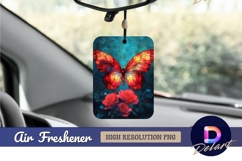 Painted butterfly with roses air freshener png Product Image 1