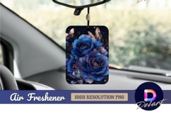 Blue roses with golden butterflies and Air Freshener PNG Product Image 1