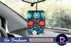 Red crabs &amp; blue flowers underwater scene Air Freshener PNG Product Image 1