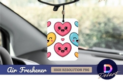 Cute heart characters vector design happy Air Freshener PNG Product Image 1