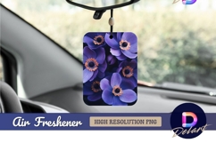 Purple anemone flower cluster Air Freshener PNG Product Image 1