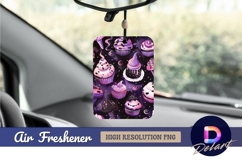 Halloween cupcake seamless pattern Air Freshener PNG Product Image 1