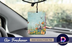 Watercolor butterfly and flowers on Air Freshener PNG Product Image 1