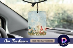Garden gnomes with flowers Air Freshener PNG Product Image 1