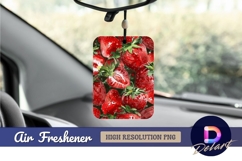 Watercolor strawberries air freshener png Product Image 1