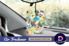 Tropical cats pattern design air freshener png Product Image 1