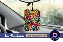 Colorful eye pattern Air Freshener PNG Product Image 1