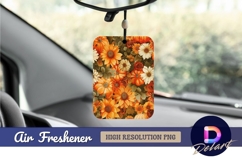 Pumpkins sunflowers and roses fall Air Freshener PNG Product Image 1