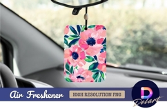 Pink floral painting style Air Freshener PNG Product Image 1