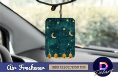 Islamic festive background with golden Air Freshener PNG Product Image 1