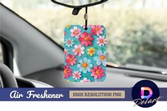 Colorful papercut flower pattern air freshener png Product Image 1