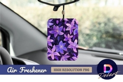 Watercolor floral pattern purple and Air Freshener PNG Product Image 1