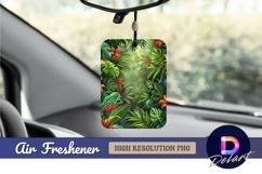 Lush tropical jungle foliage colorful Air Freshener PNG Product Image 1