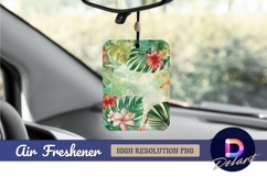 Tropical flowers and leaves air freshener png Product Image 1