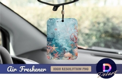 Serene underwater world with coral Air Freshener PNG Product Image 1