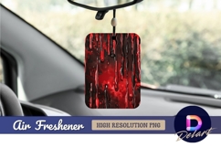 Red and black abstract paint drips Air Freshener PNG Product Image 1